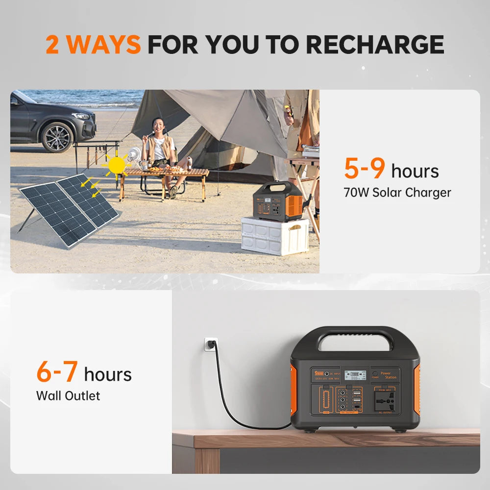 GaiaRay Portable Solar Power Station 500W With LifePo4 Battery