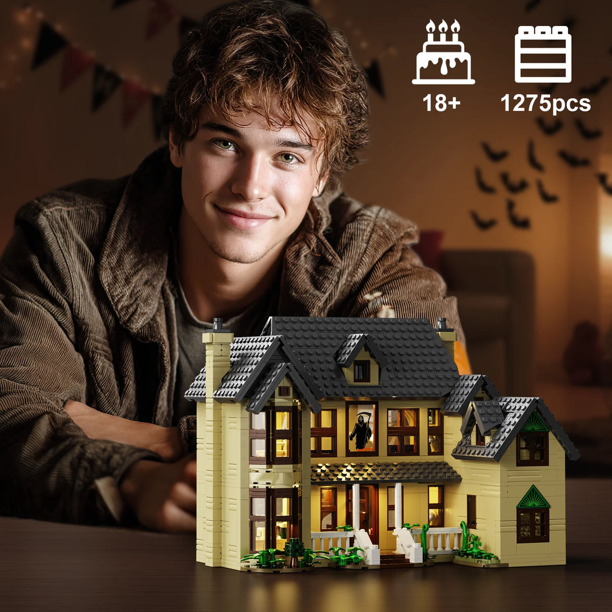 Horror House Building Blocks Set Halloween Room Decor Gift