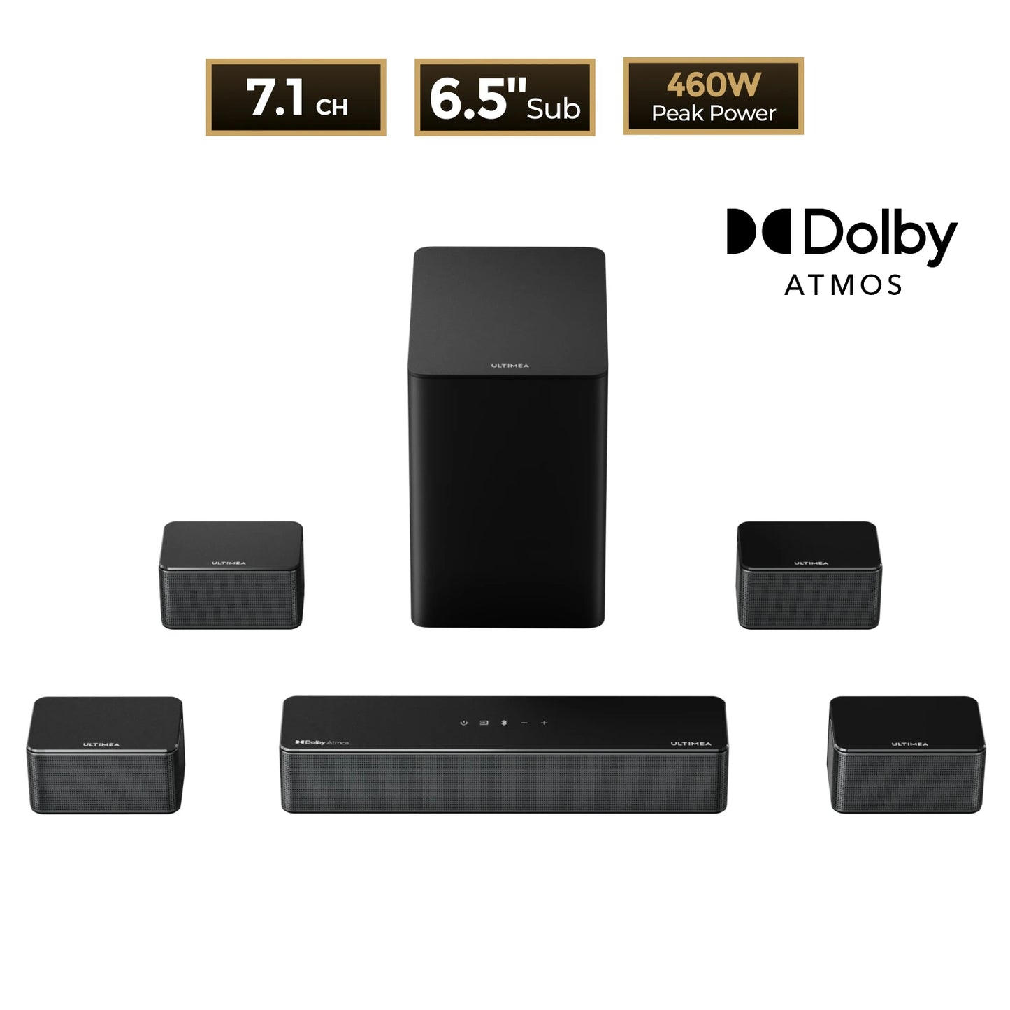 ULTIMEA Poseidon D80 Surround Soundbar With Dolby Atmos Wireless Subwoofer