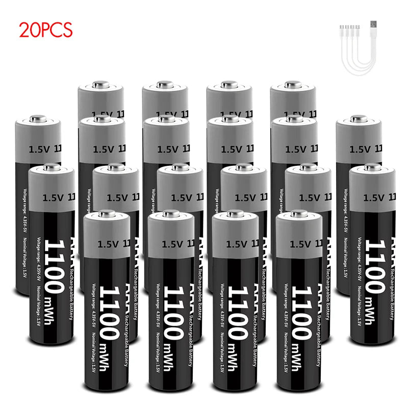 Kuugro USB AAA Li-ion Rechargeable Battery 1.5V 1100mWh