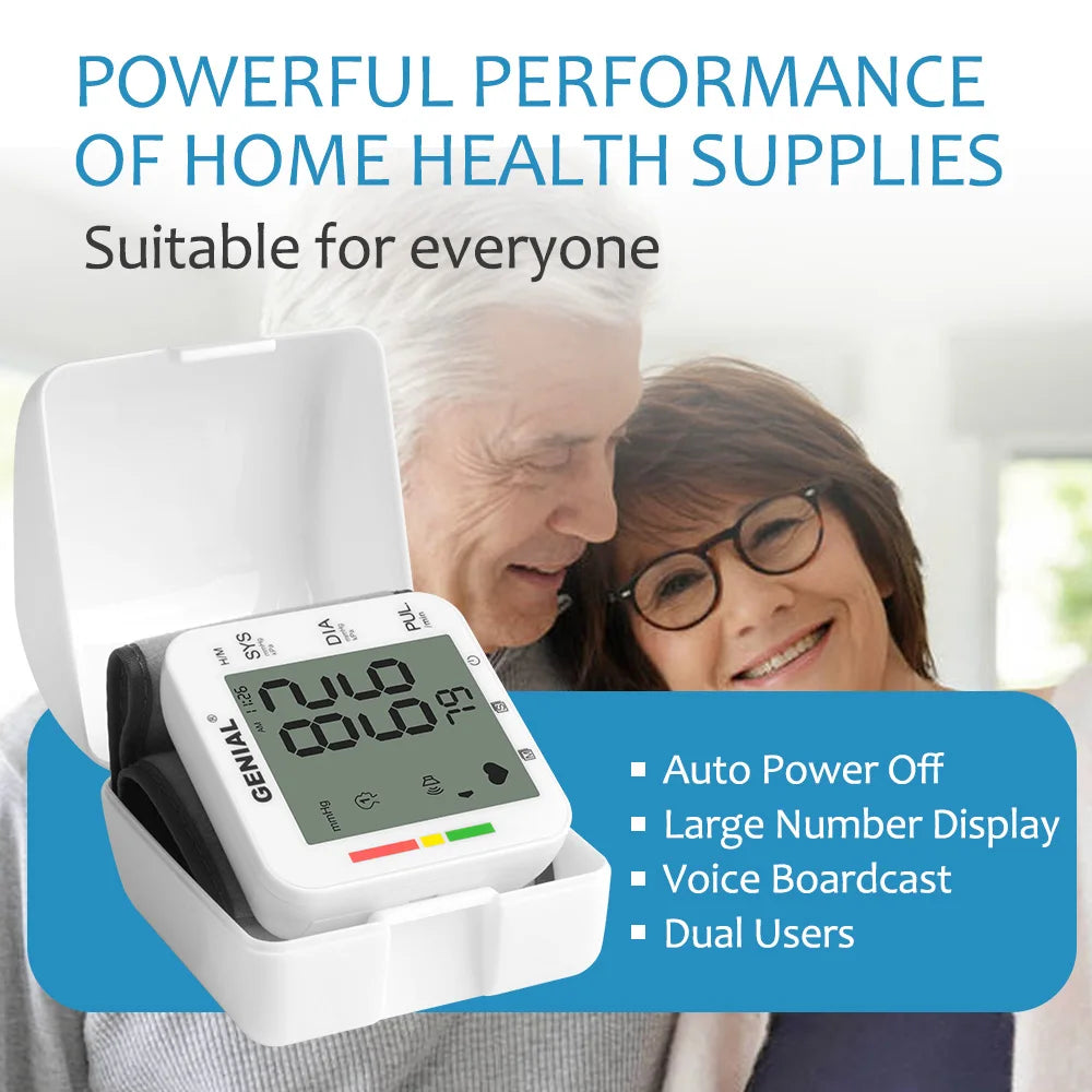 GENIAL Wrist Blood Pressure Monitor With 240 Memories