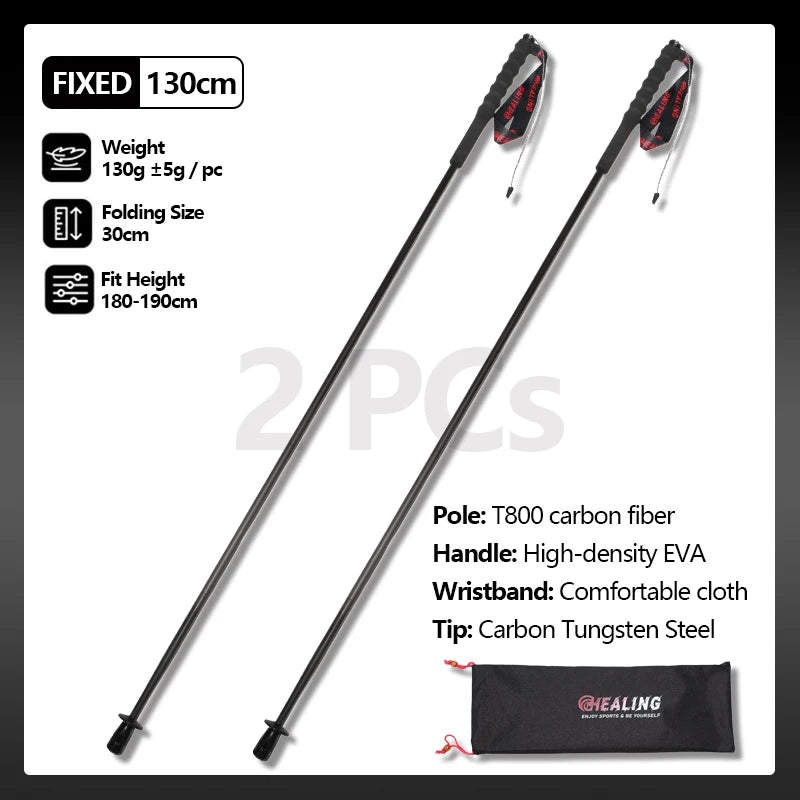 Okhealing Ultralight Carbon Fiber 2Pcs Hiking Poles