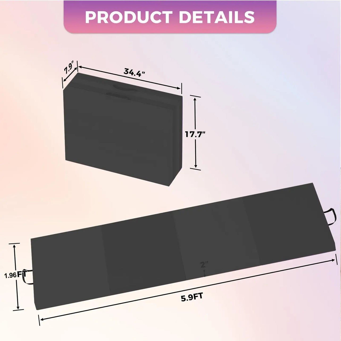 HiMISS 4 Fold 5 Fold Gymnastics Mat For Home Exercise