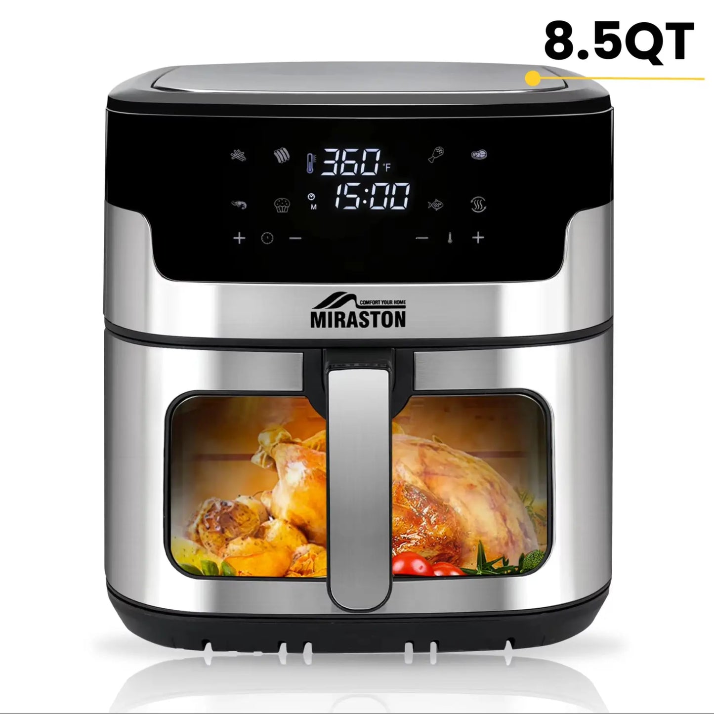 MIRASTON Digital Air Fryer With Smart Touchscreen And Eight Presets
