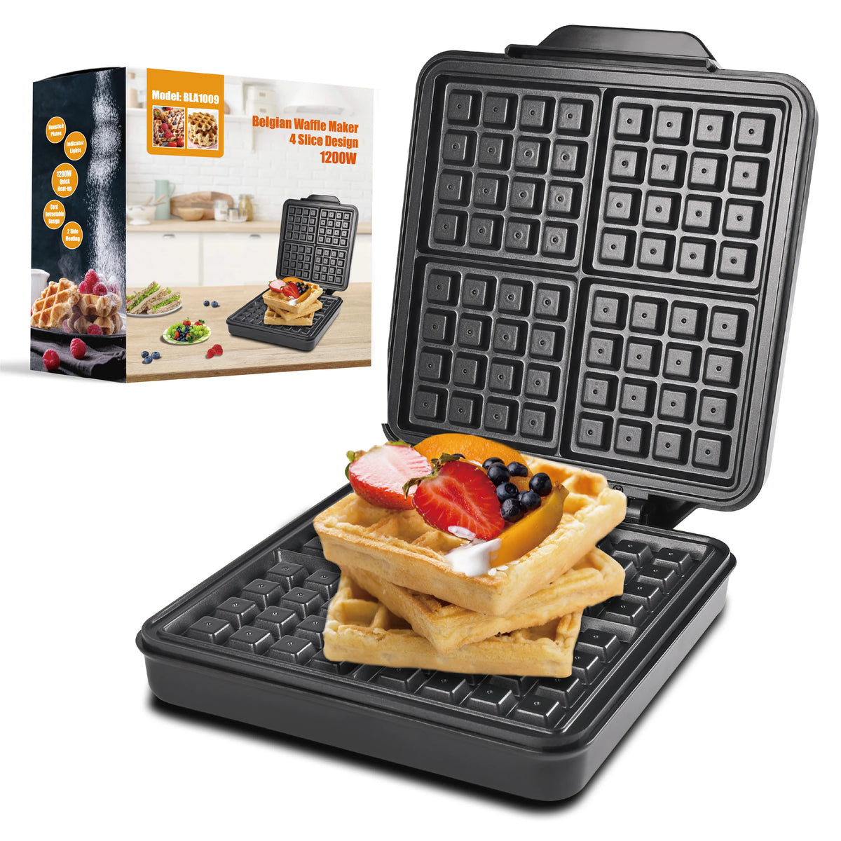 Premium 1200 Watt Nonstick Belgian Classic Waffle Maker