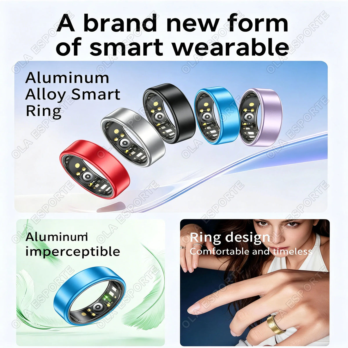 Ola Esporte Smart Ring Heart Rate Blood Oxygen Sleep Tracker