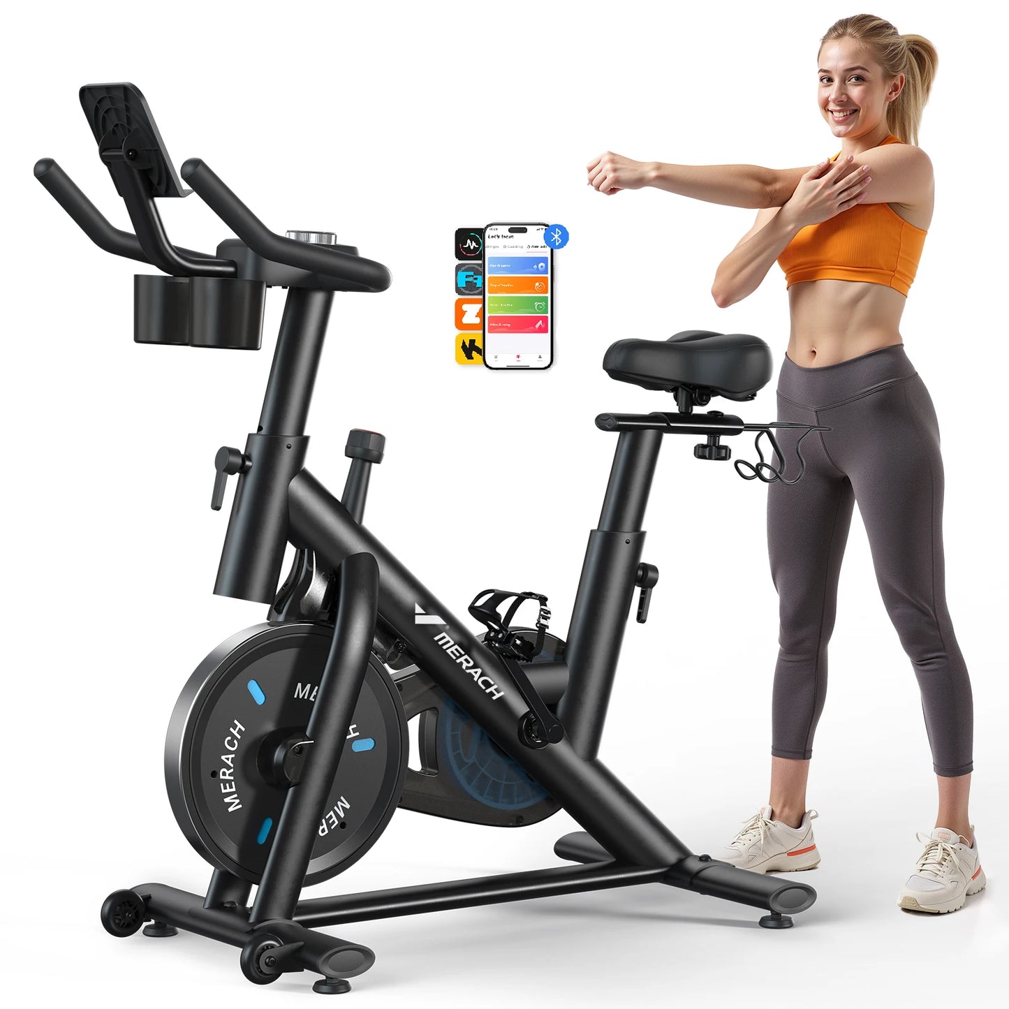 MERACH Exercise Bike With Magnetic Braking System And Exclusive App