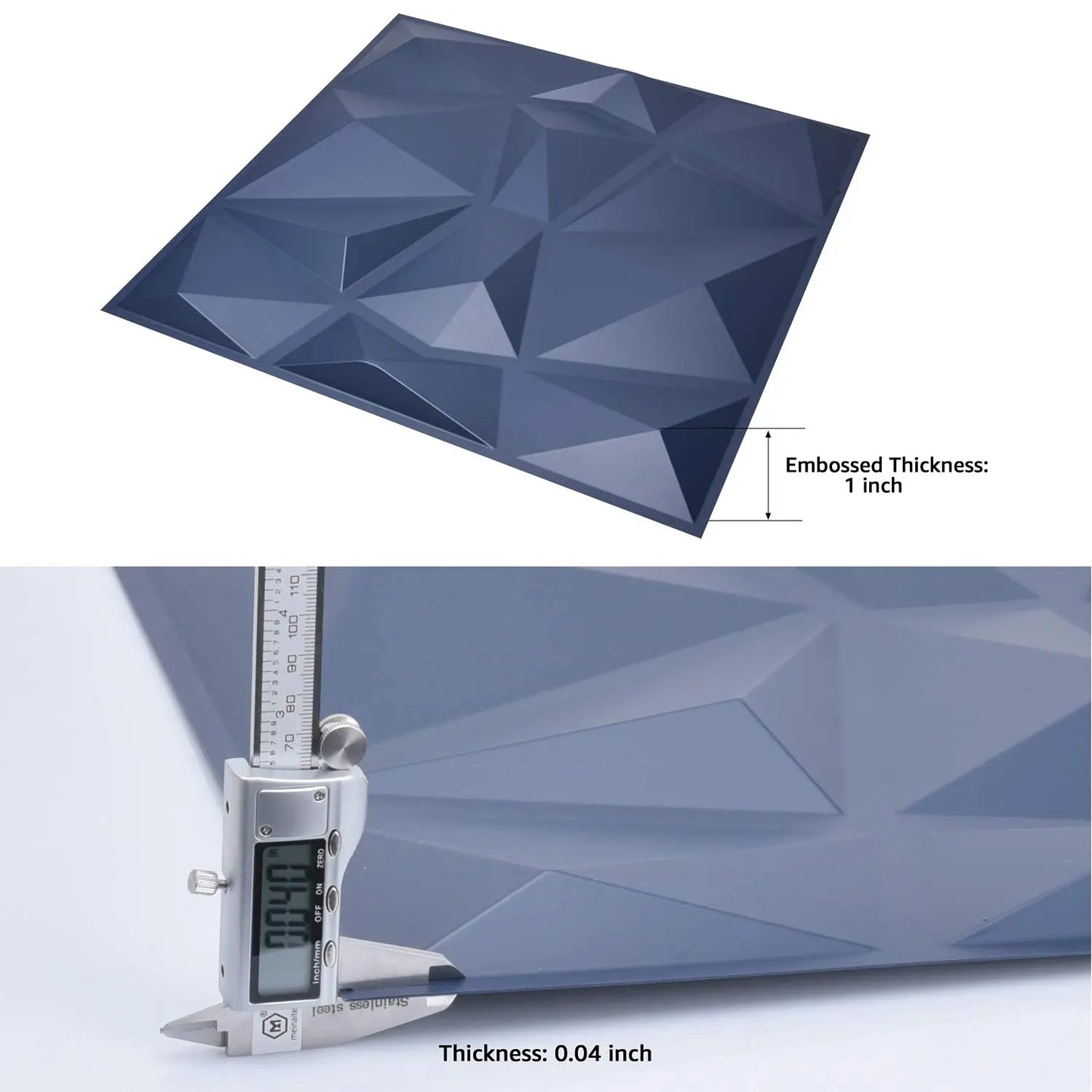 Art3d 3D PVC Wall Panels Diamond Design Wall Tiles Pack 12