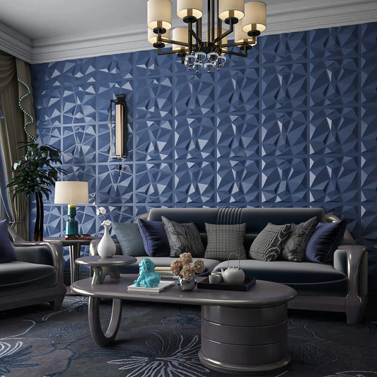Art3d 3D PVC Wall Panels Diamond Design Wall Tiles Pack 12
