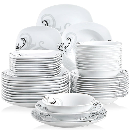 MALACASA Zoey Porcelain Dinnerware Set With Bowls And Plates