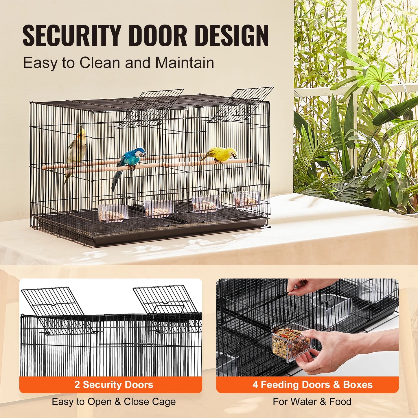 SucceBuy Flight Bird Cage Stackable Divider With Handle For Birds