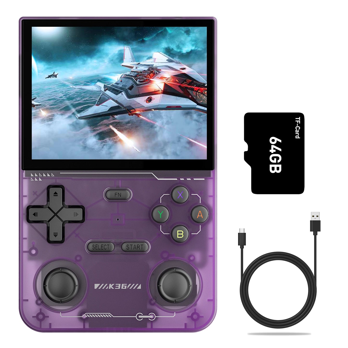 GAMINJA K36 Handheld Game Console 64GB Built In Games
