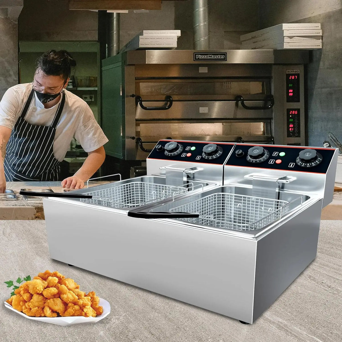 Acekool Commercial Electric Deep Fryer With Adjustable Thermostat