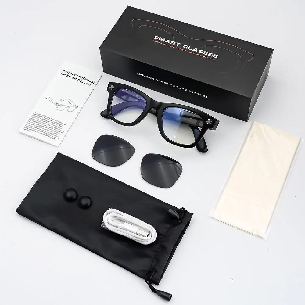 Smart Glasses GS4 MAX Dual Lens 8MP 1080p Video Translator
