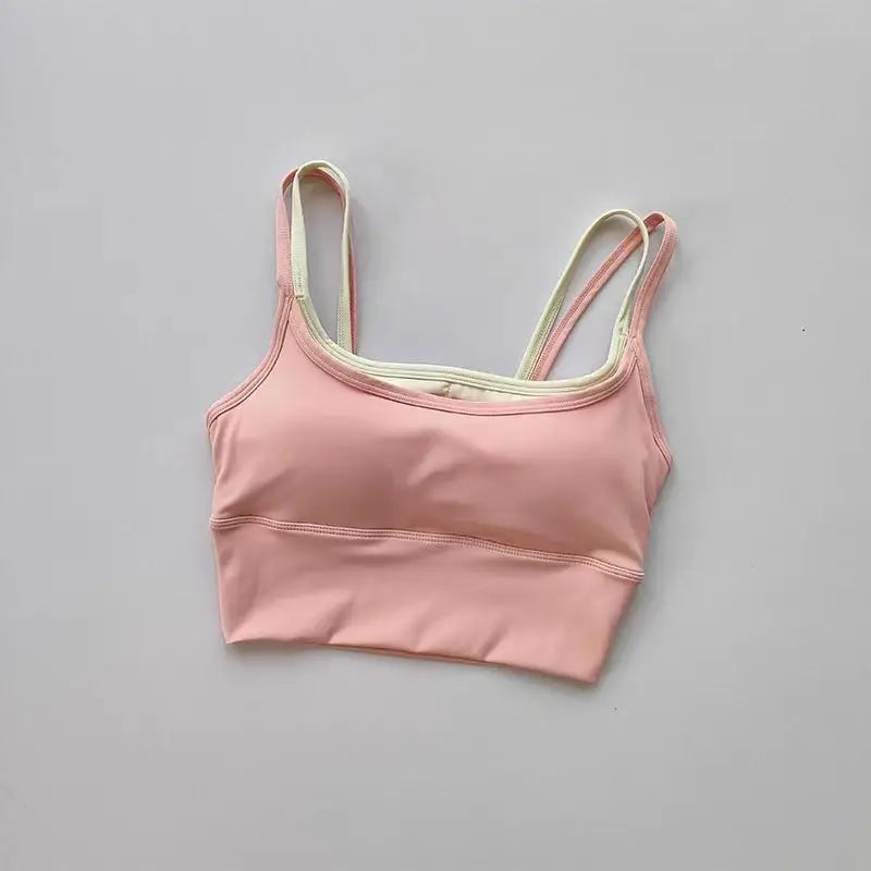Women Breathable Sports Bra Push Up Gym Crop Seamless Yoga