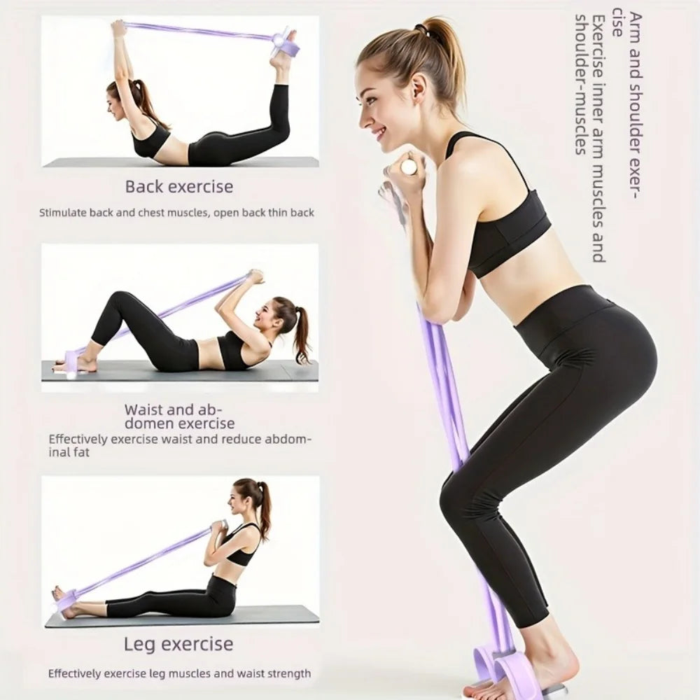 21 Fitness Resistance Bands Pedal Exerciser 4 Tube Set