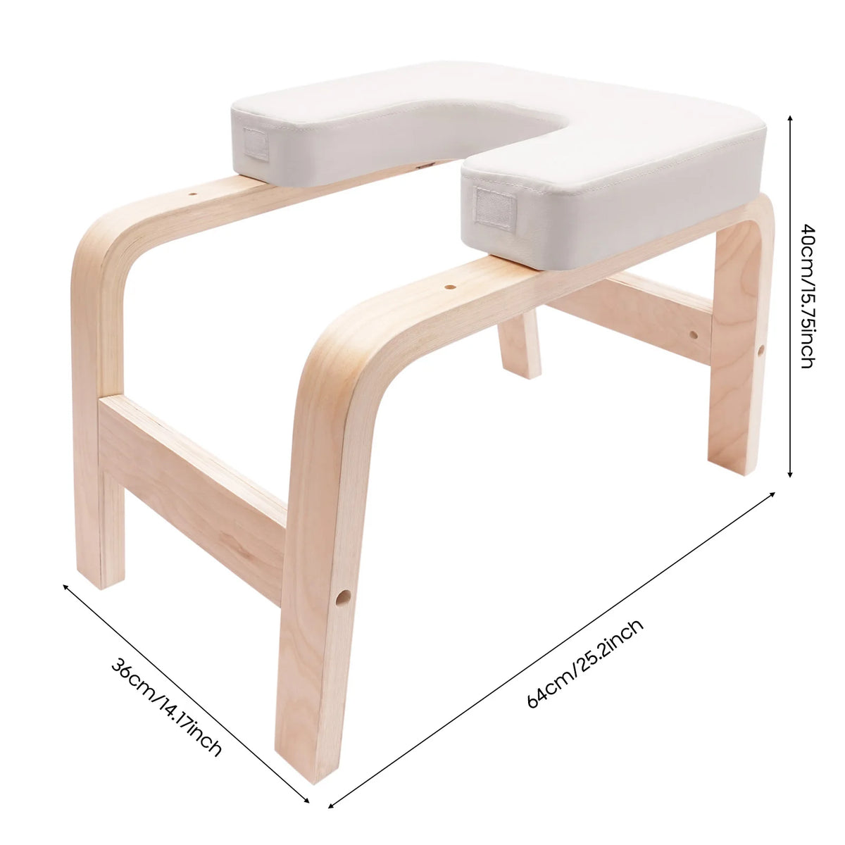 Wood Yoga Headstand Bench Stool Solid Wood Inversion Chair