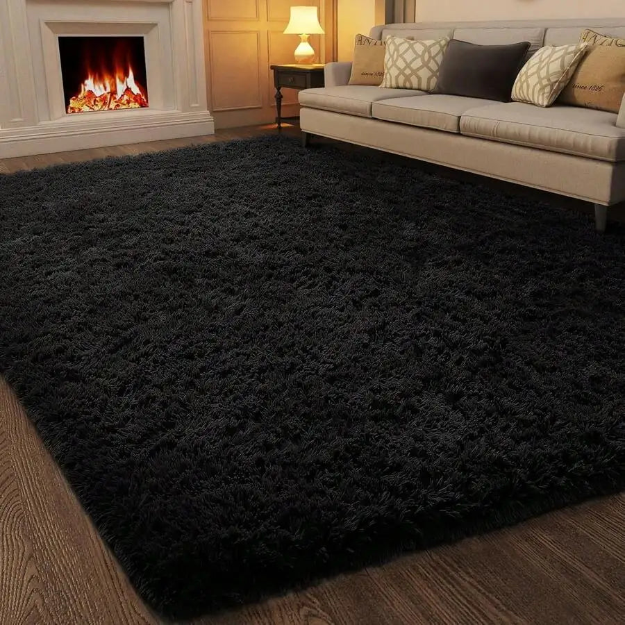 Soft Shag Rugs For Bedroom,  Living Room, Luxury Modern Plush Carpet Girls Boys Room Dorm Indoor Home Decor