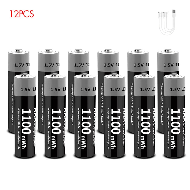 Kuugro USB AAA Li-ion Rechargeable Battery 1.5V 1100mWh