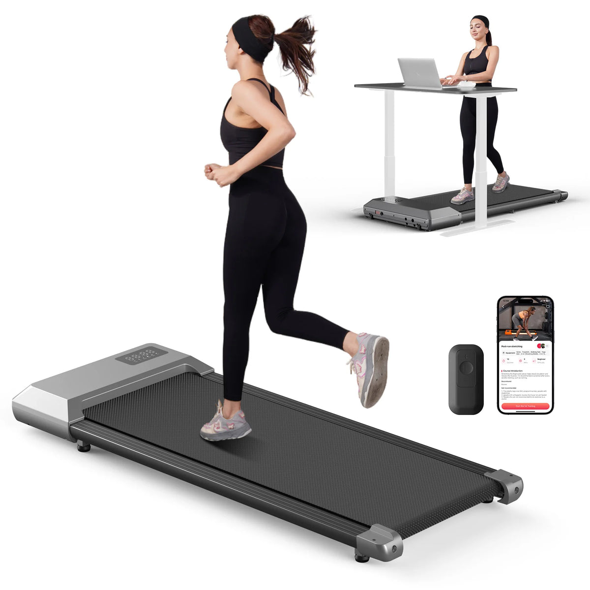 Superun 2in1 Treadmill for Home 2.5HP Walking Running Fitness Machine