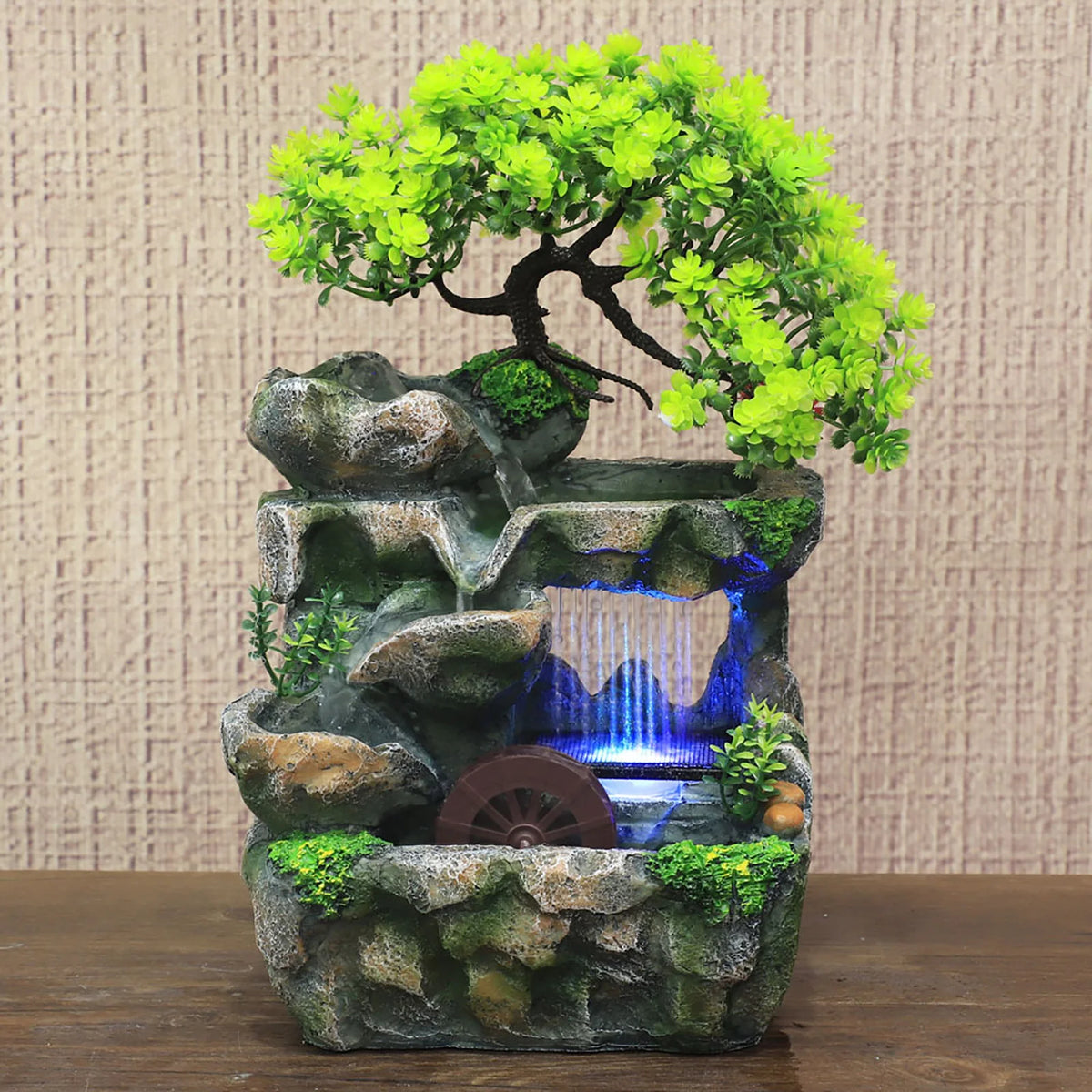 Desktop Water Fountain With Dynamic Led Zen Meditation Home Decor