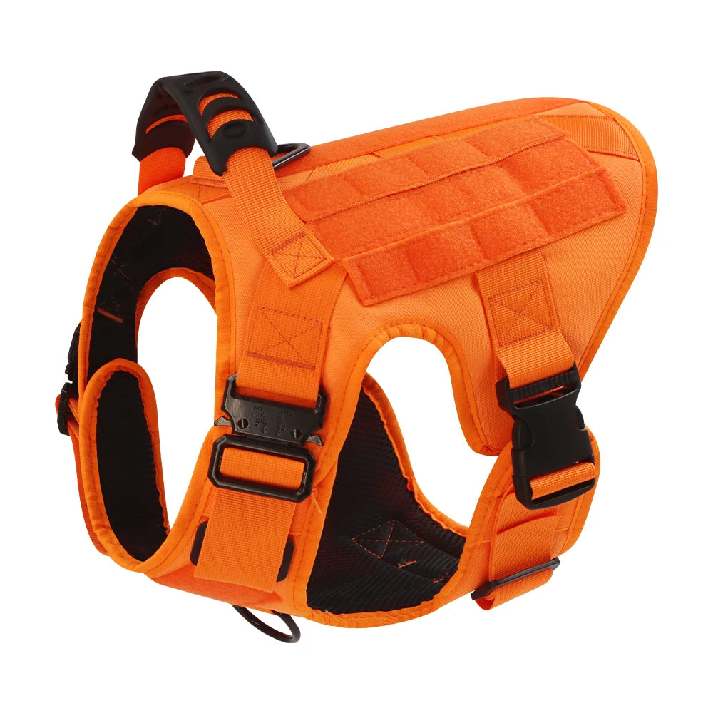 Military Camouflage Dog Harness With Leash For Training
