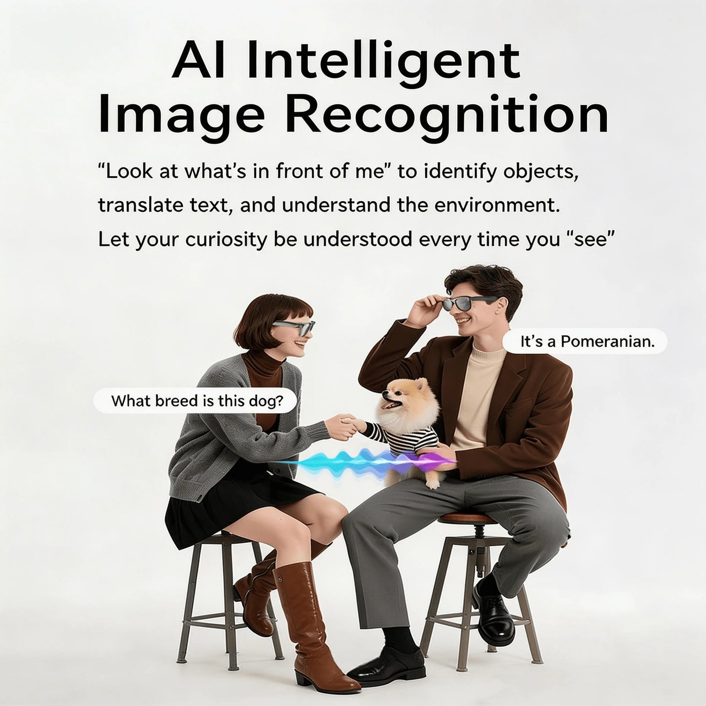 W O Camera 4K Glasses With AI Translator And Object Recognition