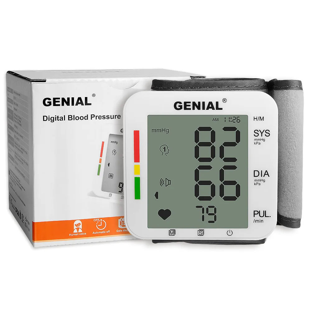 GENIAL Wrist Blood Pressure Monitor With 240 Memories