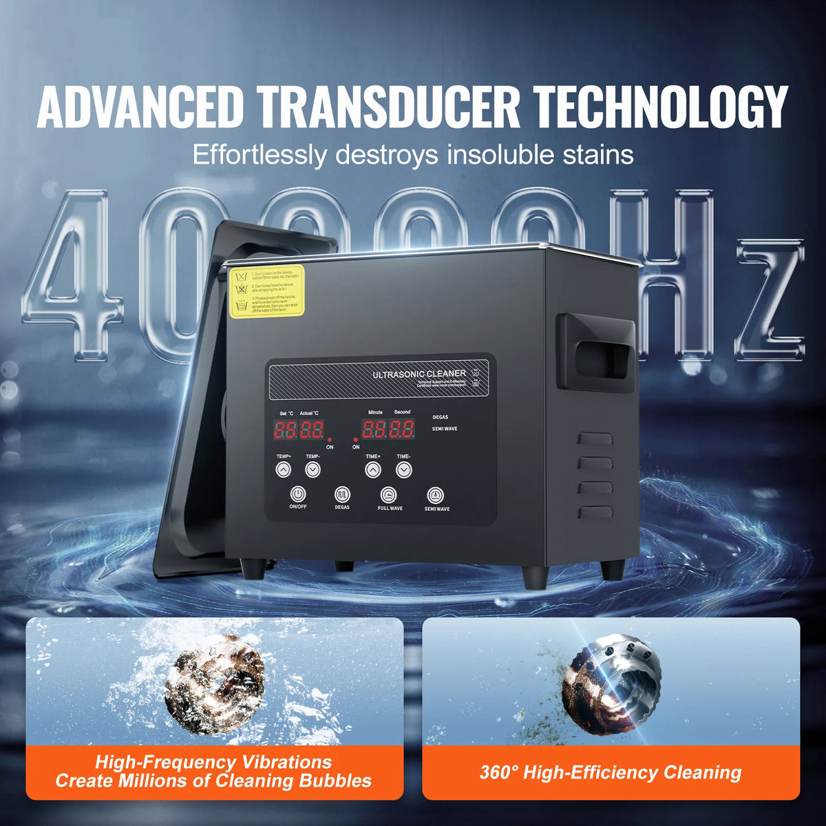 SucceBuy Portable Ultrasonic Cleaner With Timer For Home