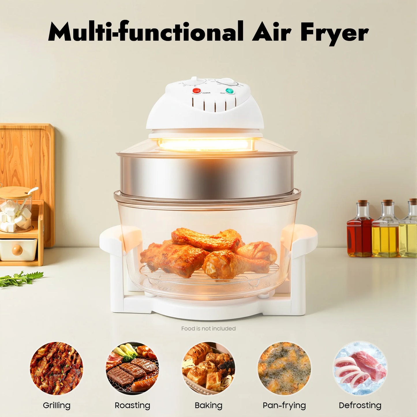 Visual Air Fryer 110V Oil Free Cooker With 360 Degree