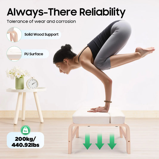 Yoga Headstand Bench U Shape Cushion Detachable Block Home Gym Practice