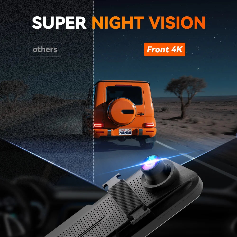 WOLFBOX M40 Dash Cam 4K 1080P With Voice Control GPS