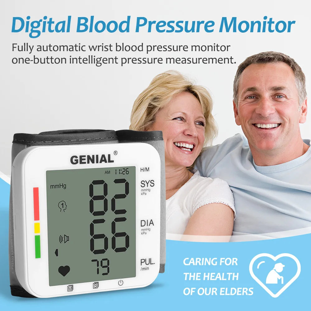 GENIAL Wrist Blood Pressure Monitor With 240 Memories