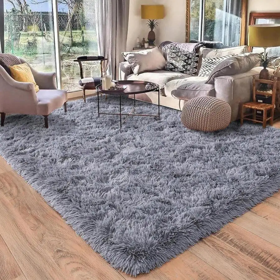 Soft Shag Rugs For Bedroom,  Living Room, Luxury Modern Plush Carpet Girls Boys Room Dorm Indoor Home Decor