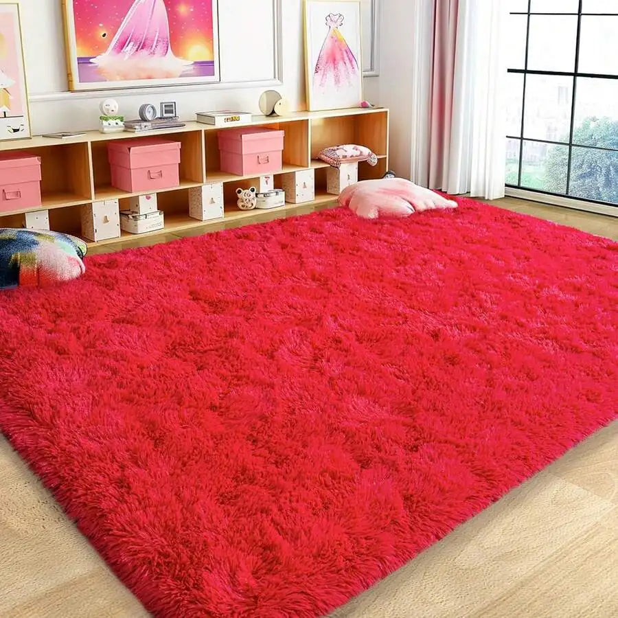 Soft Shag Rugs For Bedroom,  Living Room, Luxury Modern Plush Carpet Girls Boys Room Dorm Indoor Home Decor