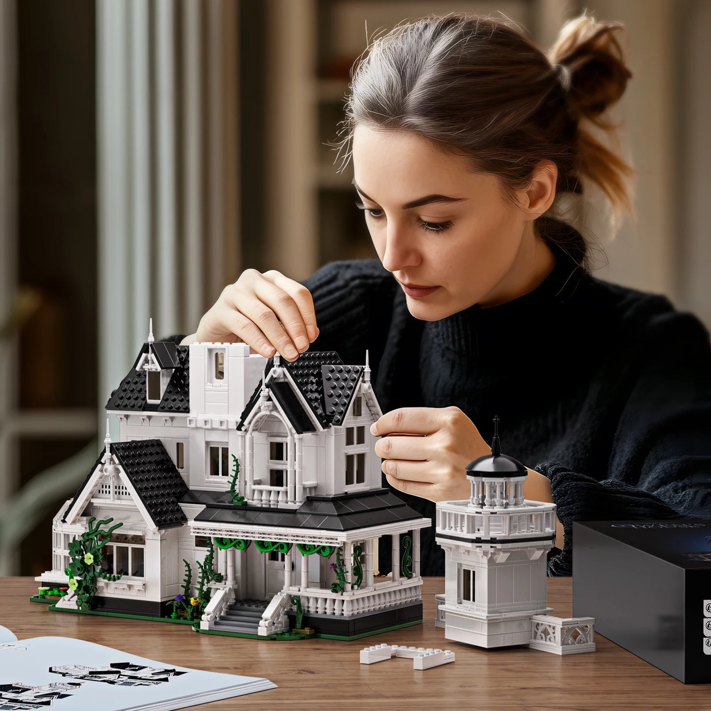Magic House Building Set With LED Light Owens House Model Gift For Adults