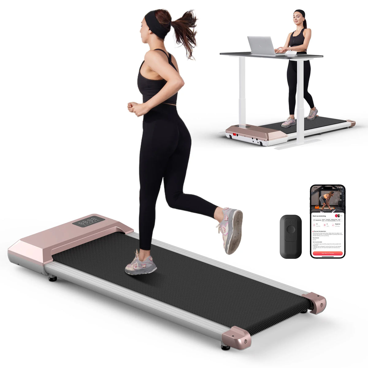 Superun 2in1 Treadmill for Home 2.5HP Walking Running Fitness Machine