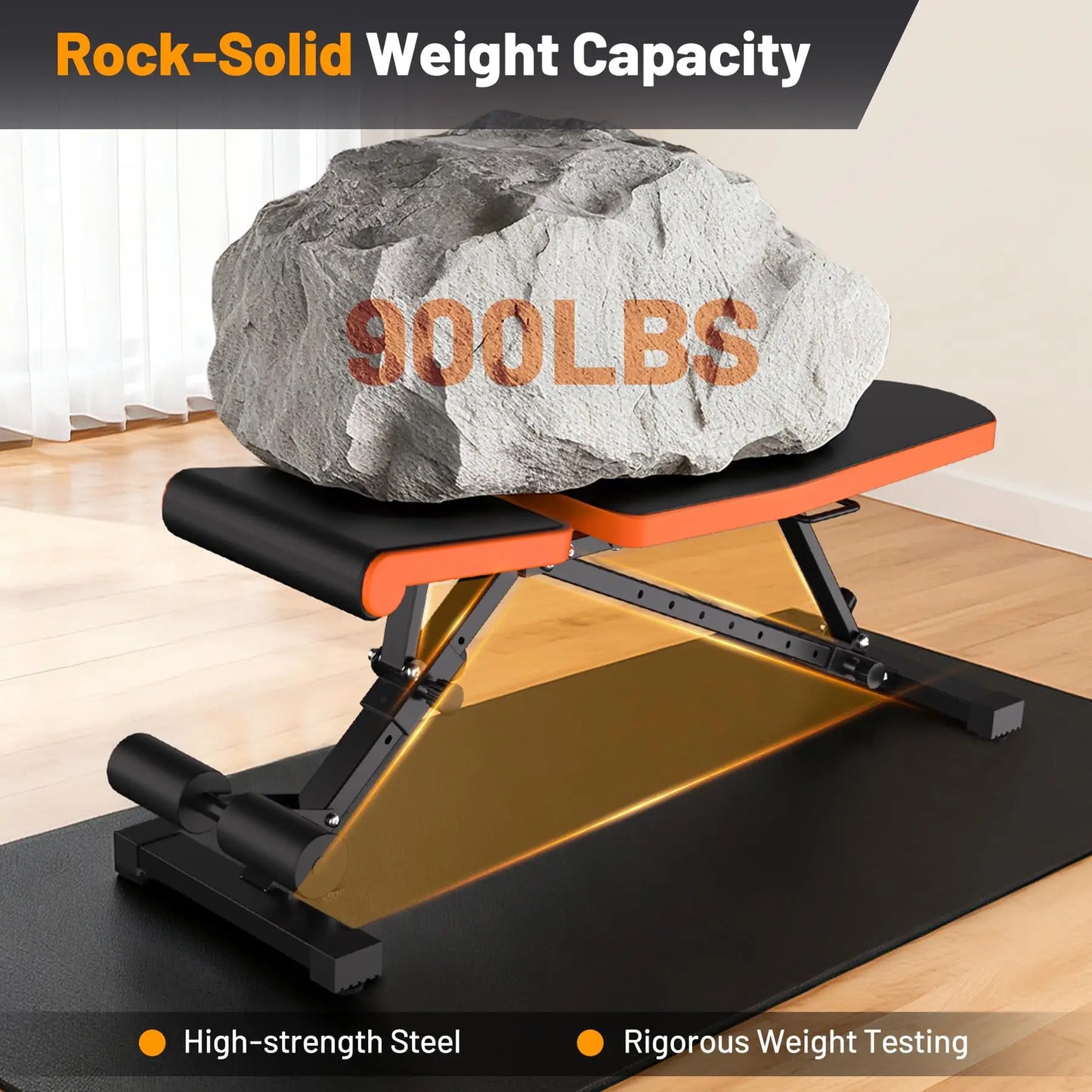 Heavy Duty Adjustable Weight Bench 1000LB Capacity Collapsible Home Gym