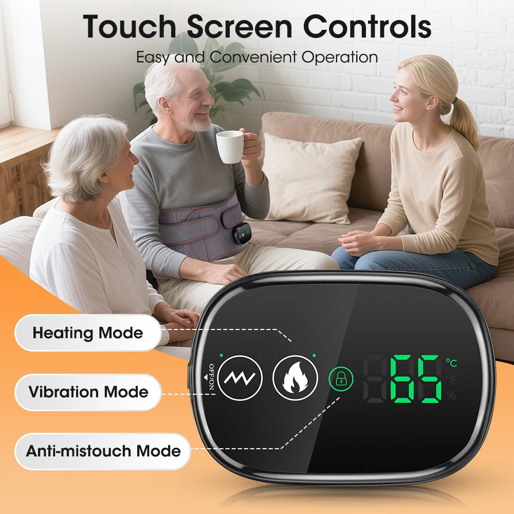 Hailicare Heated Waist Belt Vibration Massage Three Heat Levels