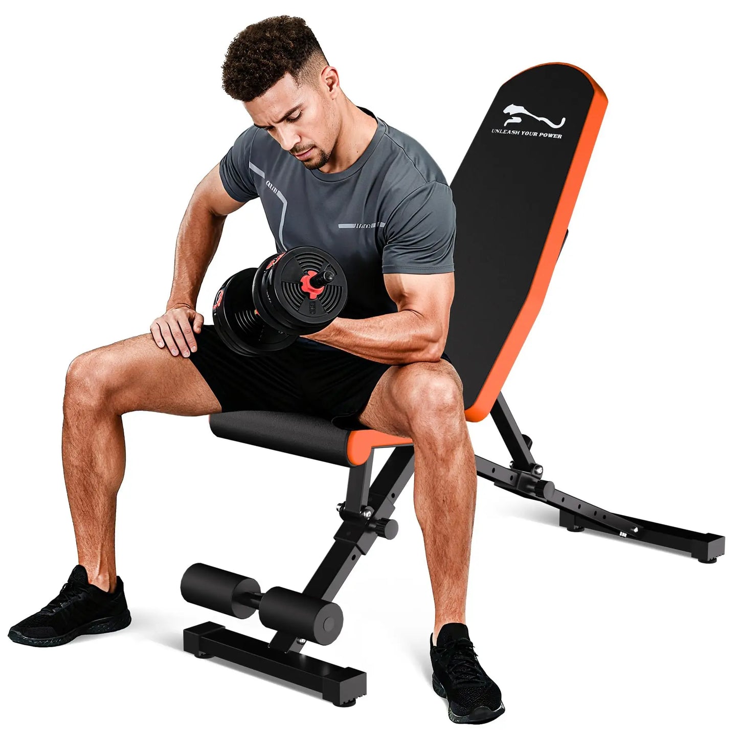 Heavy Duty Adjustable Weight Bench 1000LB Capacity Collapsible Home Gym