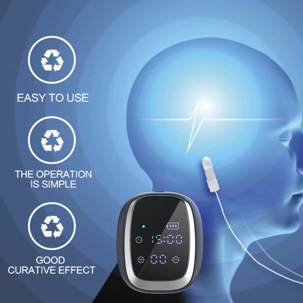 EMS Sleep Aid Device CES Microcurrent Pulse Therapy For Adults