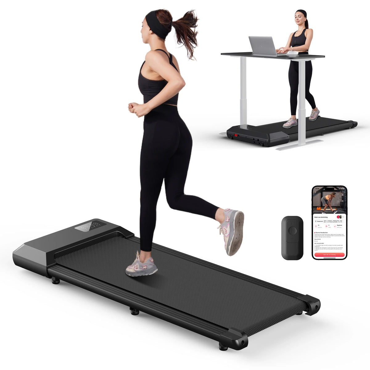 Superun 2in1 Treadmill for Home 2.5HP Walking Running Fitness Machine