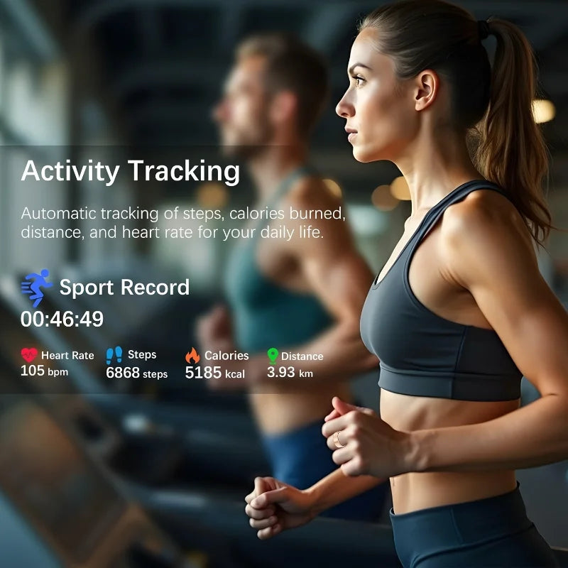 Odelettevcy Smart Ring Fitness Tracker Sleep Monitoring Pedometer Waterproof