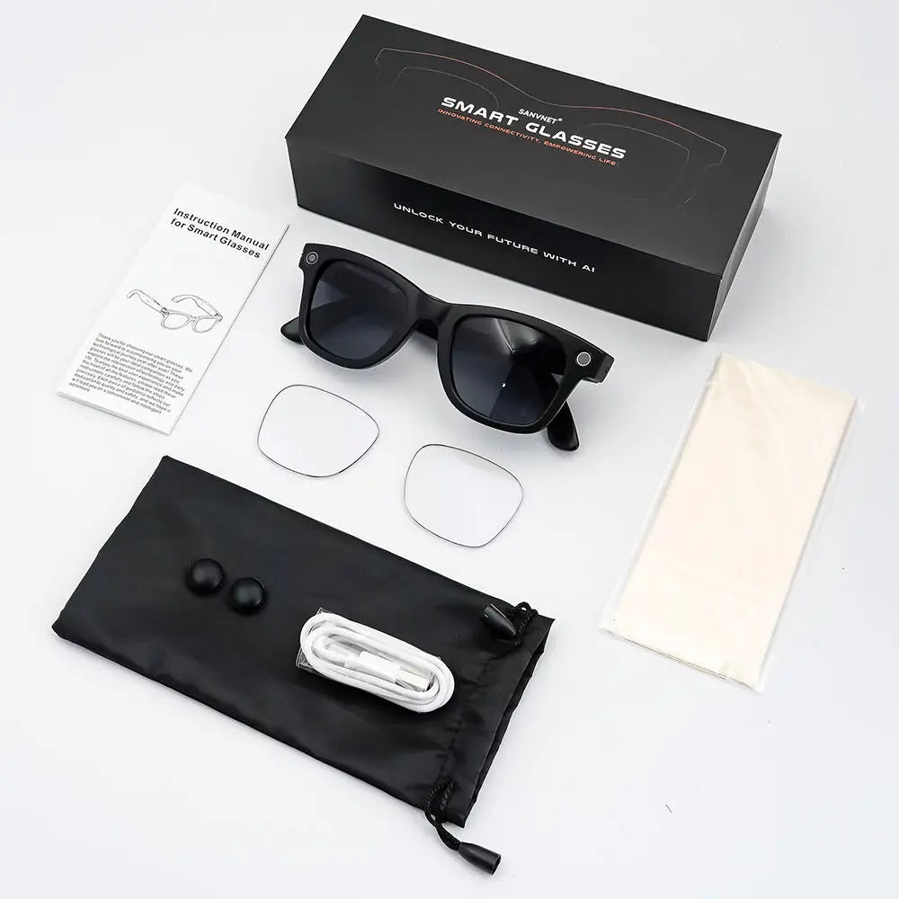 Smart Glasses GS4 MAX Dual Lens 8MP 1080p Video Translator