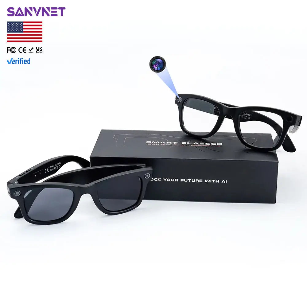 Smart Glasses GS4 MAX Dual Lens 8MP 1080p Video Translator