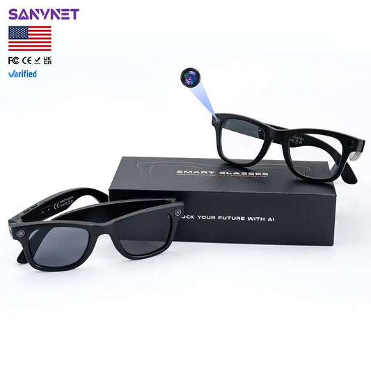 Smart Glasses GS4 MAX Dual Lens 8MP 1080p Video Translator