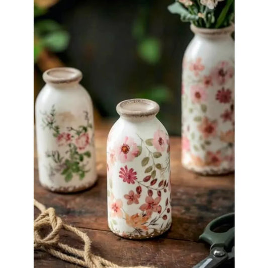 Vtage Ceramic Small Vase Farmhouse Rustic Decor Home Decoration
