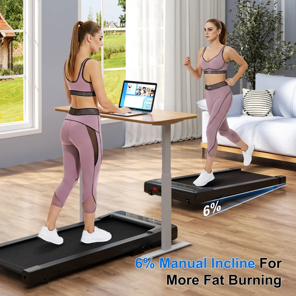 Superun Foldable Treadmill 6 Percent Incline 3.8 MPH Walking Pad