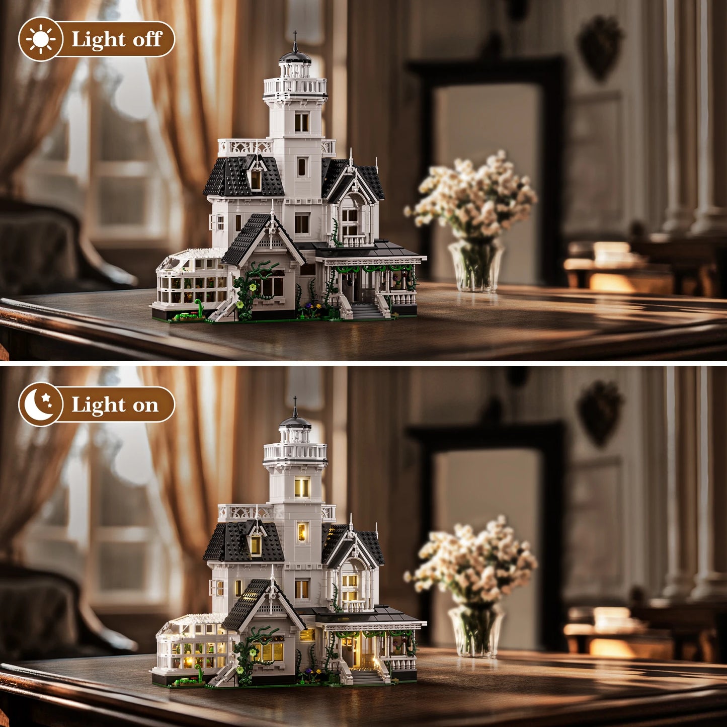 Magic House Building Set With LED Light Owens House Model Gift For Adults