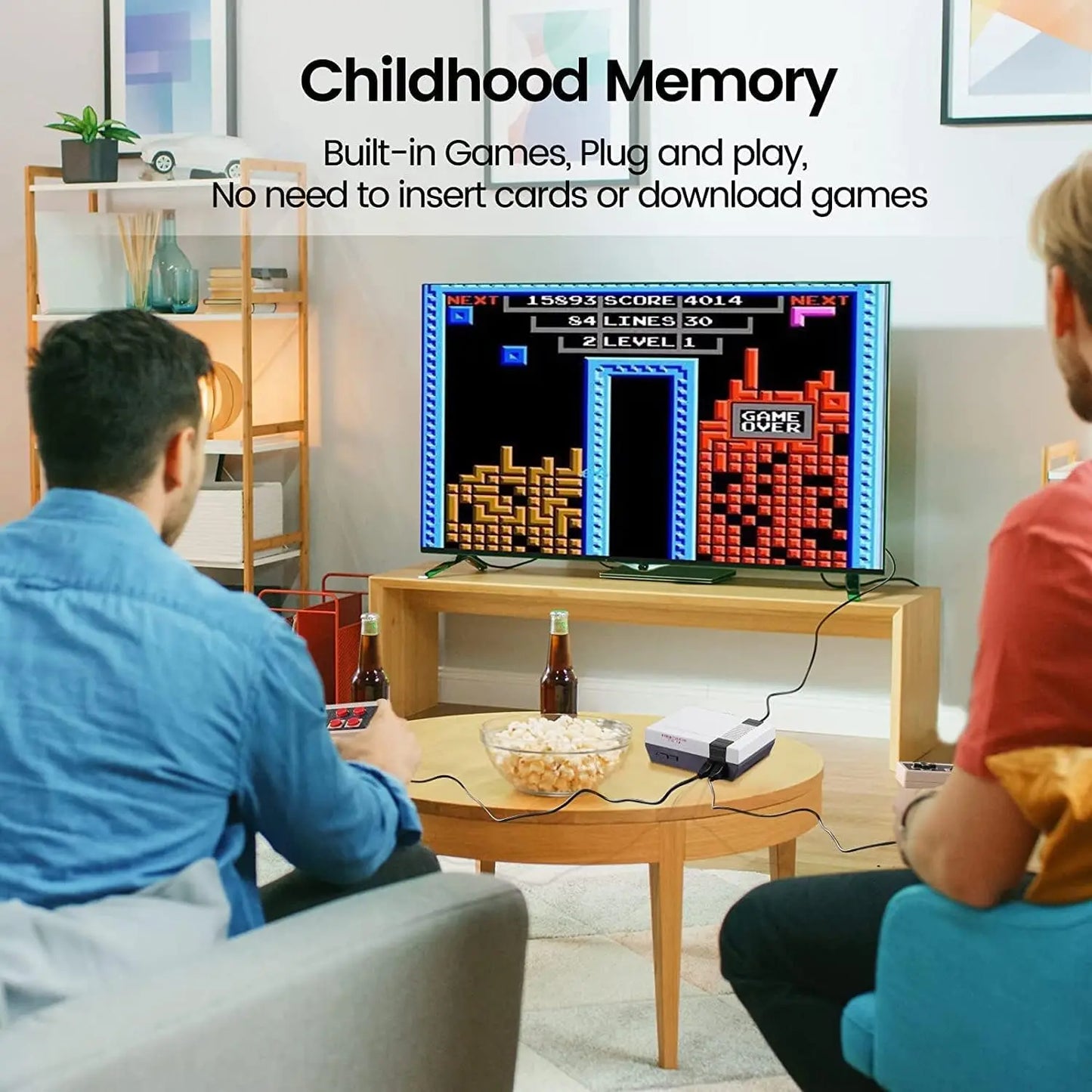 Retro Game Console With 2 Wired Controllers and 620 Games